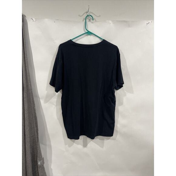 Fabletics Shirt Mens Size XL Black Short Sleeve Athletic Athleisure V Neck - Picture 2 of 6